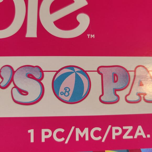 Barbie Let’s Go Party Banner - 12 Ft Holographic Hanging Decoration Birthday - Picture 4 of 9